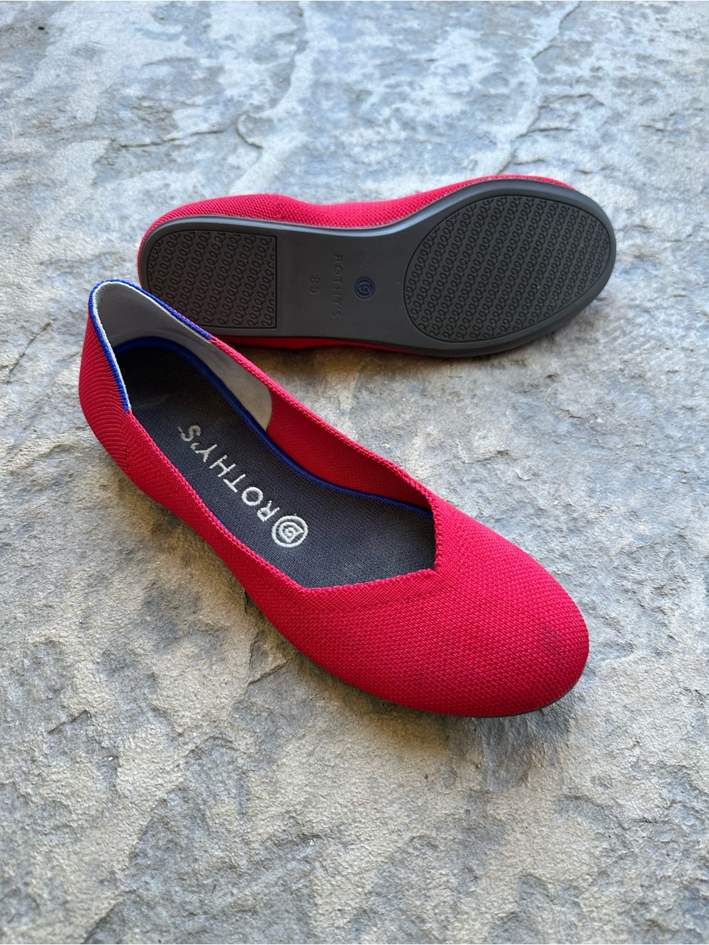 Rothy’s Daily Flats Women’s Size 8.5 Cherry Red Shoes